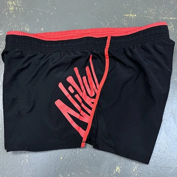 Nike 3” Running Fitness Shorts AJ9141-010 Black Infrared Large Women’s Work Out - Picture 3 of 12